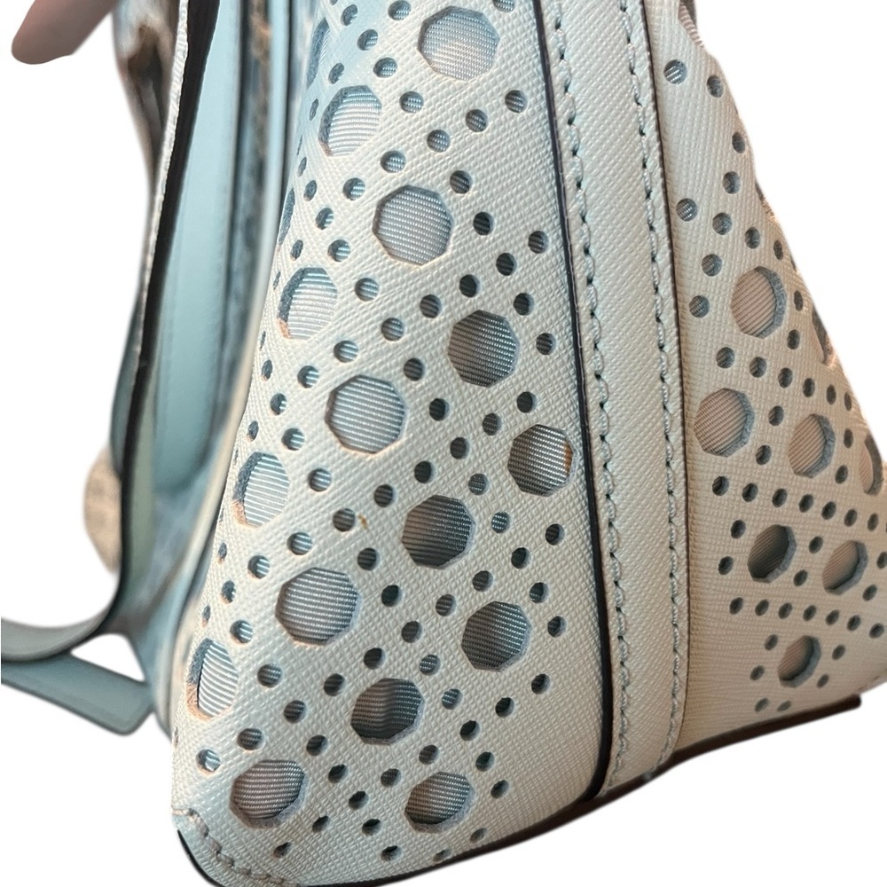 Kate Spade Grace Blue Satchel Newbury Lane Small Rachelle Crossbody with Cutouts - Picture 12 of 14